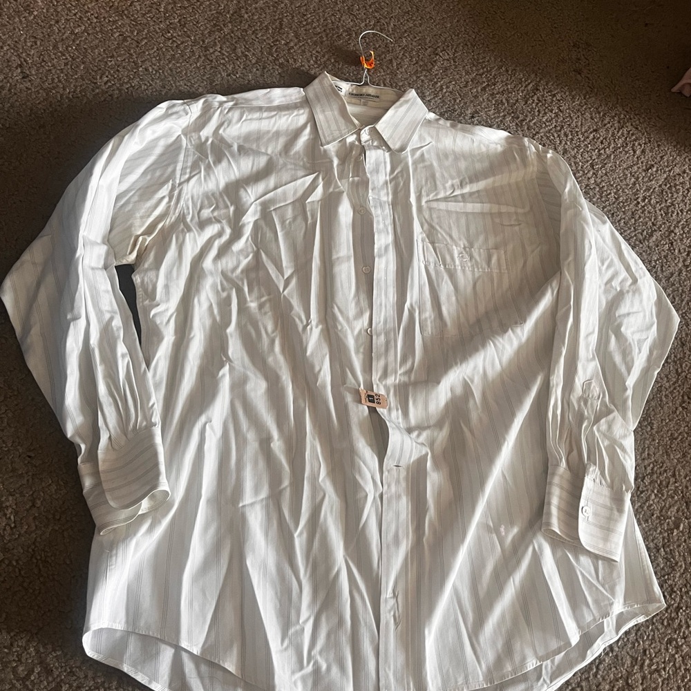 Giorgio Armani Striped White Dress Shirt